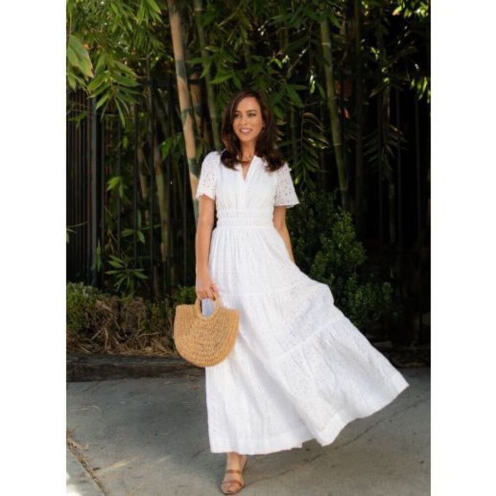 New Anthropologie The Somerset Dress: Eyelet Edition Size M - Picture 4 of 11